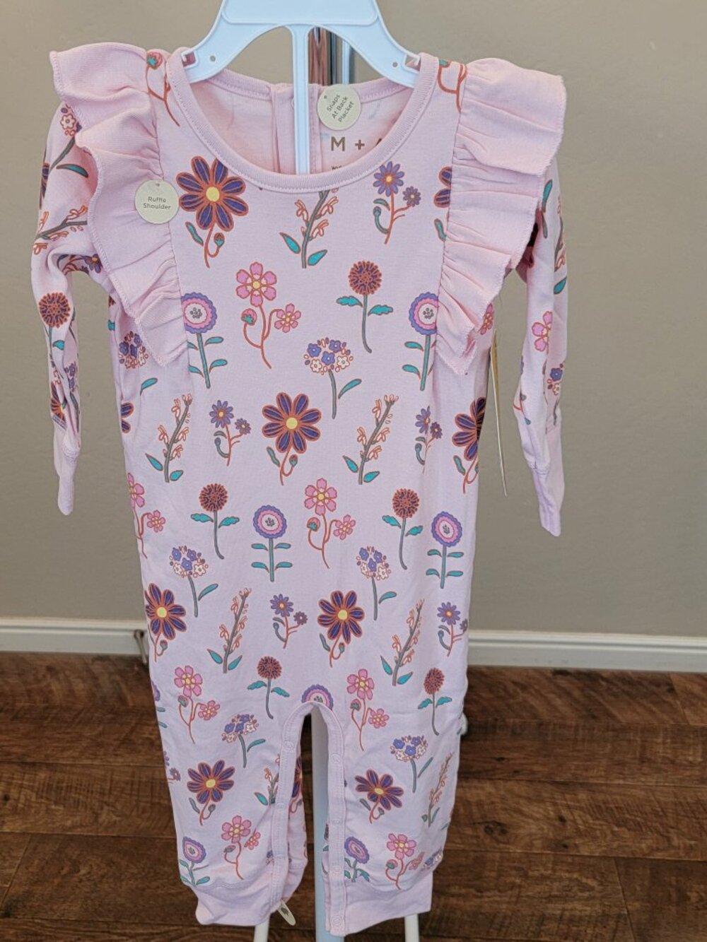 NWT Organic Cotton Double Ruffle Romper, Size 18-24 Months